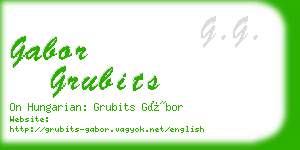 gabor grubits business card